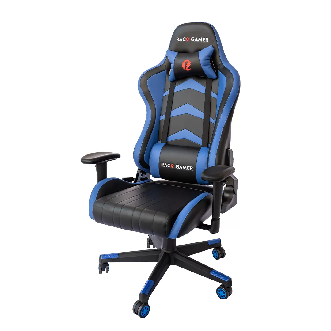 Cadeira PC Gamer Racer Profissional - Preto / Azul. A melhor cadeira PC Gamer. Qualidade excepcional! MXRacer Preto/Azul