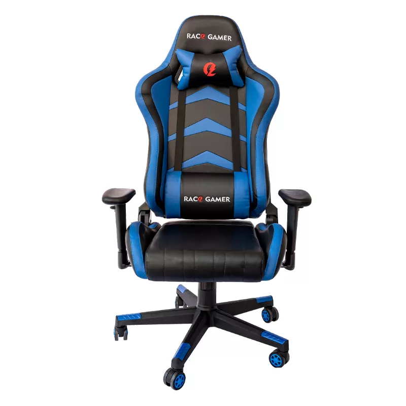 Cadeira PC Gamer Racer Profissional - Preto / Azul. A Melhor Cadeira PC Gamer. Qualidade Excepcional! MXRacer Preto/Azul